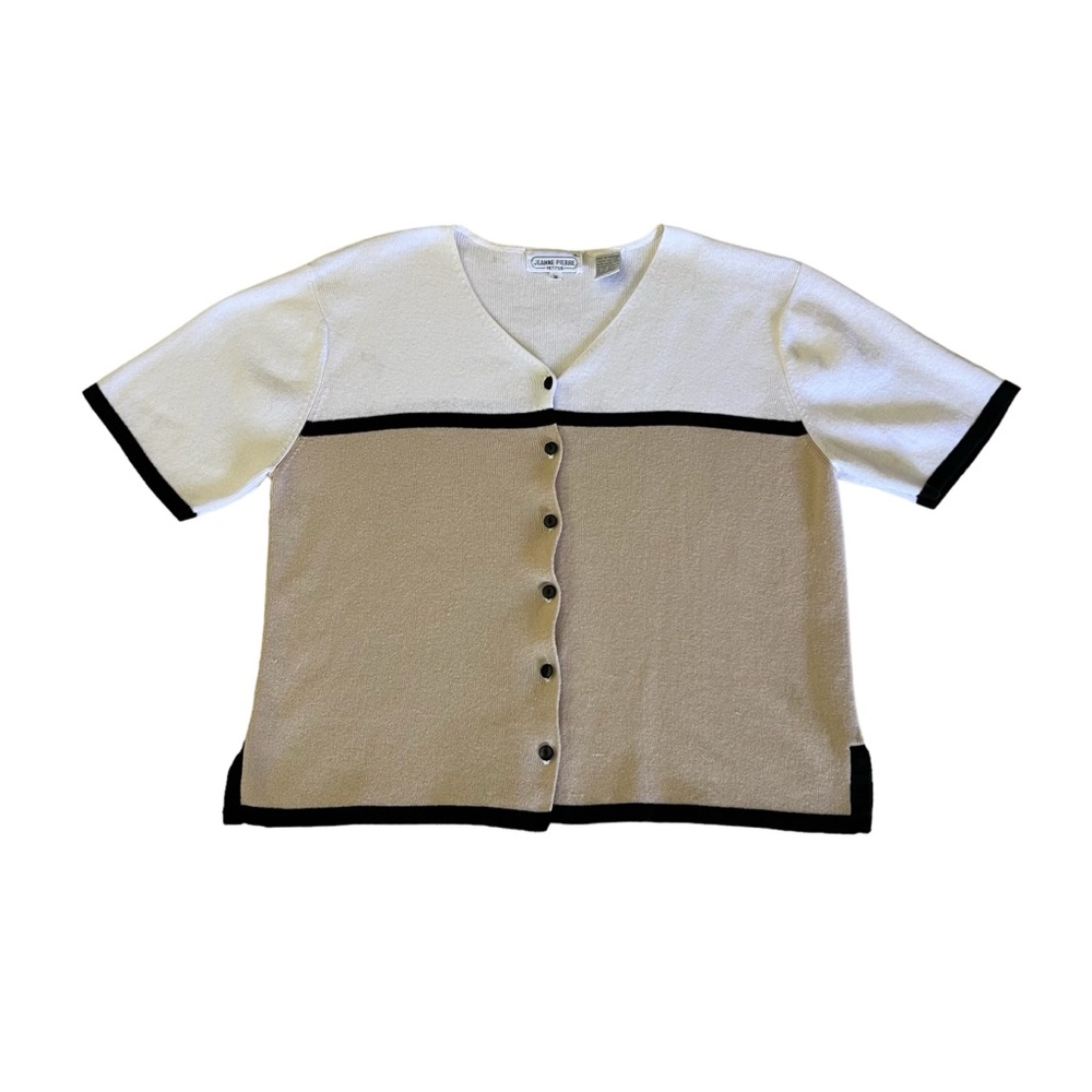 90s Colorblock Button Down Top